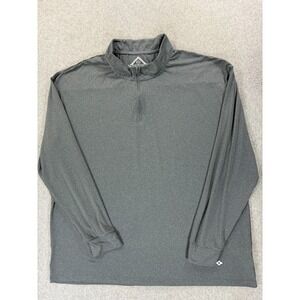 Burlebo 1/4 Zip Performance Long Sleeve Pullover (Men's 2XL) Gray